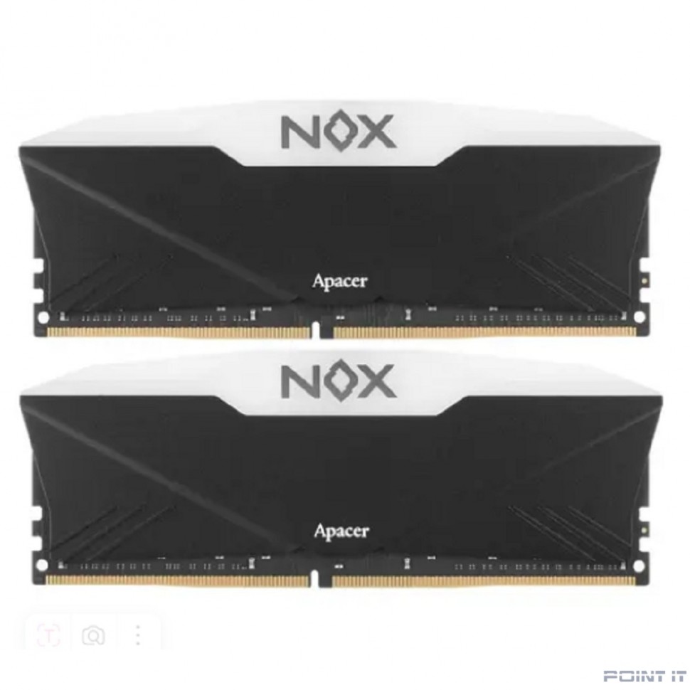 Apacer 32GB DDR4 3200 DIMM NOX RGB AURA2 w/HS RP-K2 Kit (2x16GB), 1.35V, 1024x8 AH4U32G32C28YNBAA-2