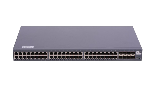 Управляемый коммутатор L2 GIGALINK 48 портов 10/100/1000 BaseT, 8 SFP+ 10G, 1 Mini usb Console port. 1U 19", 220V