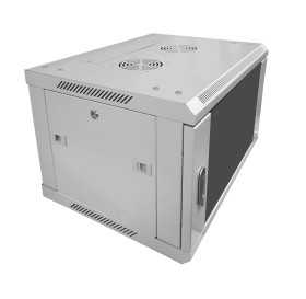 Шкаф настенный 9U серия WMA (Wall Maestro) (600х600х500), передняя дверь стекло, разборный, серый, Netko  А