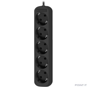 Defender Удлинитель M550 5.0 м, 5 розеток, черный [99331], с заземлением 