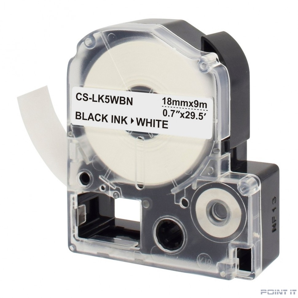 Картридж ленточный Cactus CS-LK5WBN черный для Epson LW300/LW400/LW700/LW600P/LW1000P