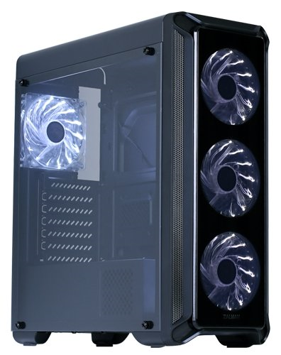 ZALMAN I3 EDGE, ATX, BLACK, FRONT ACRYL, WINDOW, 2x3.5", 3x2.5", 2xUSB2.0, 1xUSB3.0, FAN CONTROLLER, FRONT 3x120mm, REAR 1x120mm