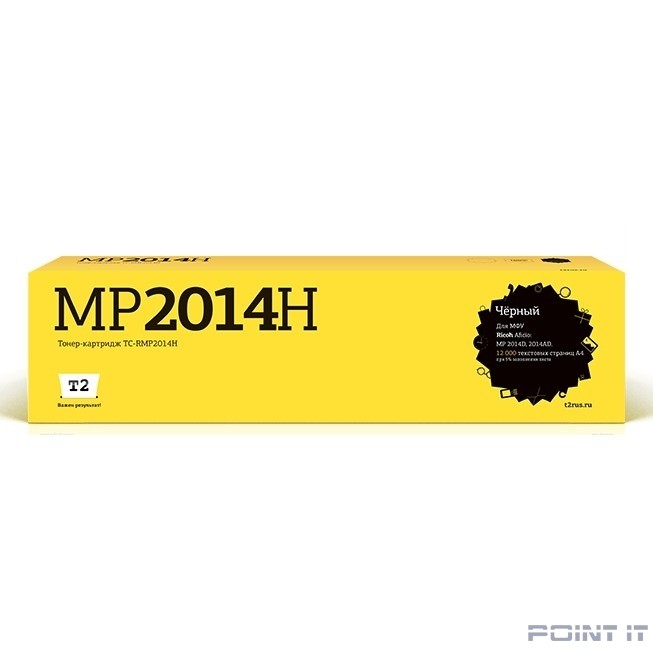 T2 MP2014H/842135 Тонер-картридж для Ricoh Aficio MP 2014D/2014AD (12000стр.) черный