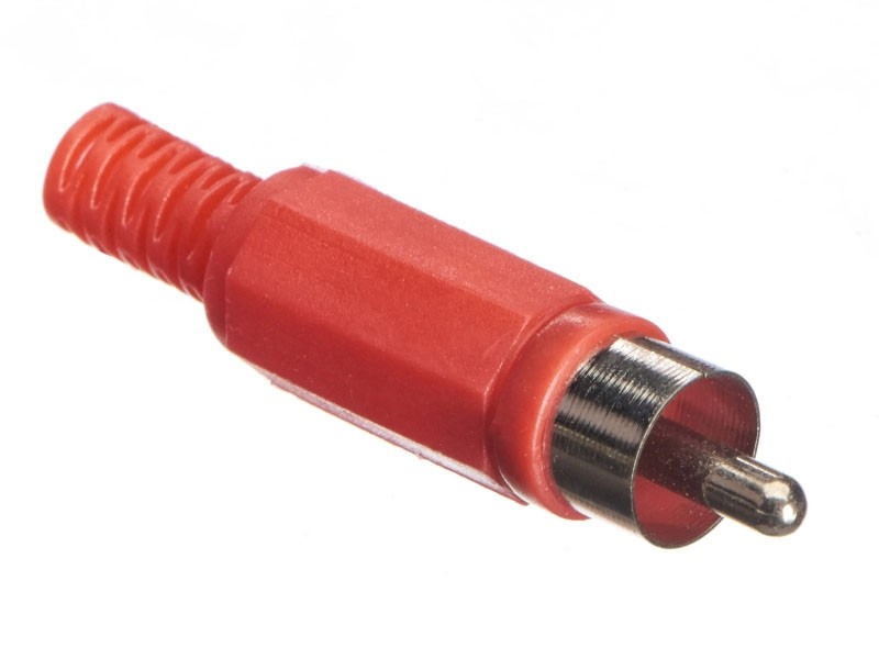 Штекер RCA красный, NETKO Optima