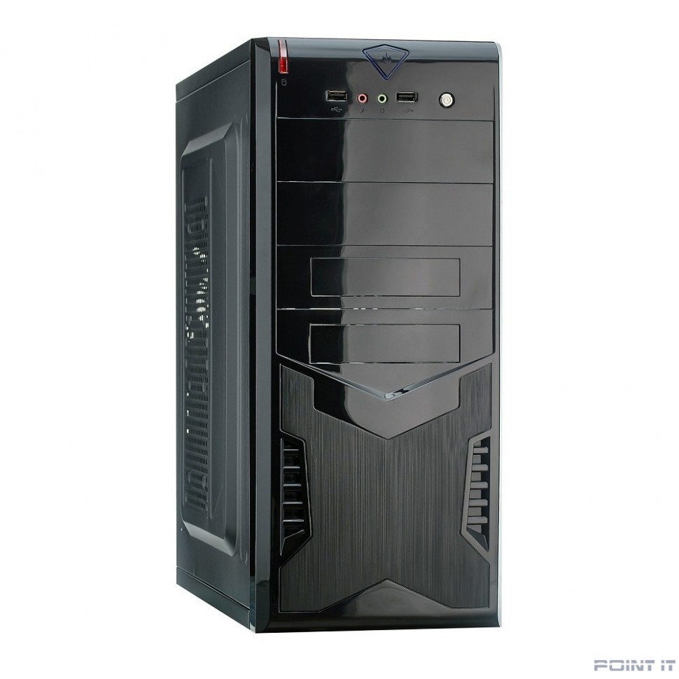 Exegate EX280385RUS Корпус Miditower Exegate CP-604 Black, ATX, <без БП>, 2*USB, Audio