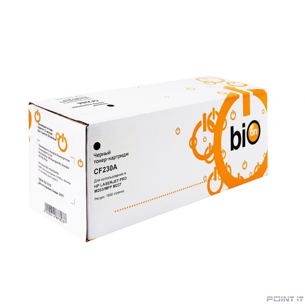Bion CF230A Тонер-картридж для HP LaserJet Pro M203dn/203dw/MFP M227fdw/227sdn, 1600 страниц , С ЧИПОМ [Бион]