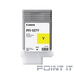 Canon PFI-107Y 6708B001 Картридж для iPF680/685/770/780/785, Желтый, 130ml (GJ)