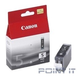 Canon PGI-5Bk 0628B024 Картридж для Canon MP500/800/iP4200/R5200/522R, Черный, 505стр.
