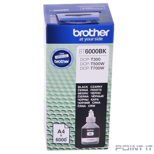 Brother BT6000BK Чернила, Balck {DCPT300/500W/700W (108мл, 6000стр)}