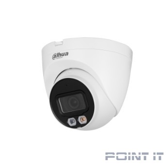 DAHUA DH-IPC-HDW2249TP-S-LED-0280B Уличная турельная IP-видеокамера Full-color с ИИ 2Мп, 1/2.8” CMOS, объектив 2.8мм, видеоаналитика, LED-подсветка до 30м, IP67, корпус: металл, пластик