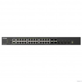 D-Link DXS-3410-32SY/A1A Управляемый L3 стекируемый коммутатор с 28 портами 10GBase-X SFP+ и 4 портами 25GBase-X SFP28