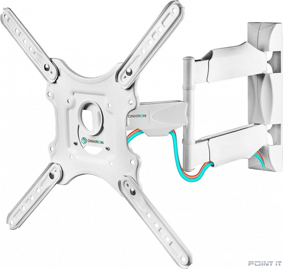 ONKRON M4 белый Для телевизоров диагональю 32"-55" Максимальная нагрузка: 35 кг VESA: 100x100, 200x100, 200x200, 200x300, 200x400, 300x200, 300x300, 300x400, 400x200, 400x300, 400x400 мм