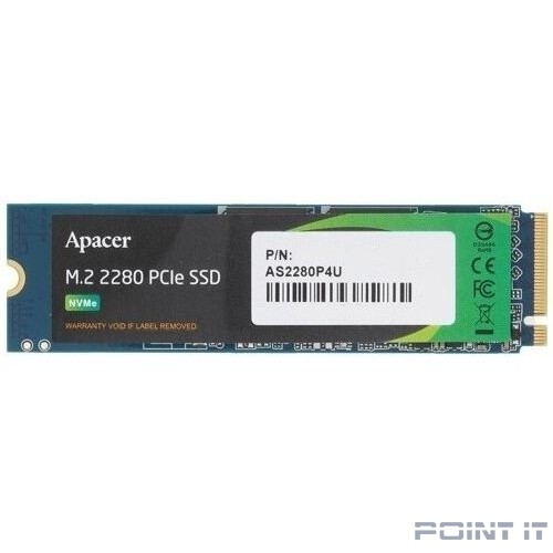 Apacer SSD M.2 256Gb PCIe Gen3x4, R3500/W1200 Mb/s, MTBF 1.8M, 3D NAND, NVMe AP256GAS2280P4U-1