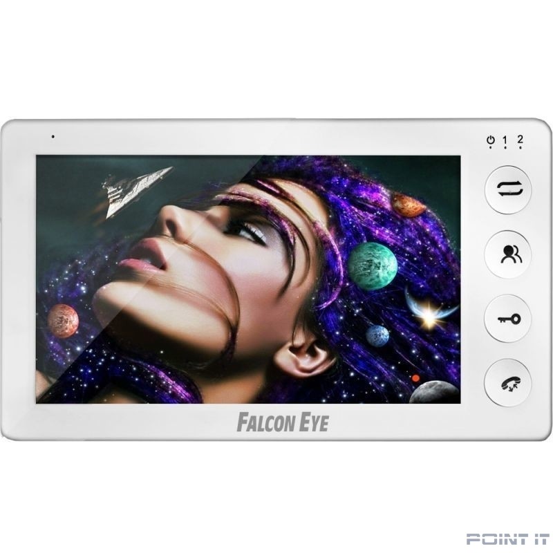 Falcon Eye Cosmo HD 00-00182798 Wi-Fi Видеодомофон: дисплей 7" TFT; механические кнопки; подключение до 2-х вызывных панелей; OSD меню; интерком до 4 мониторов; питание AC 220В (встроенный БП)