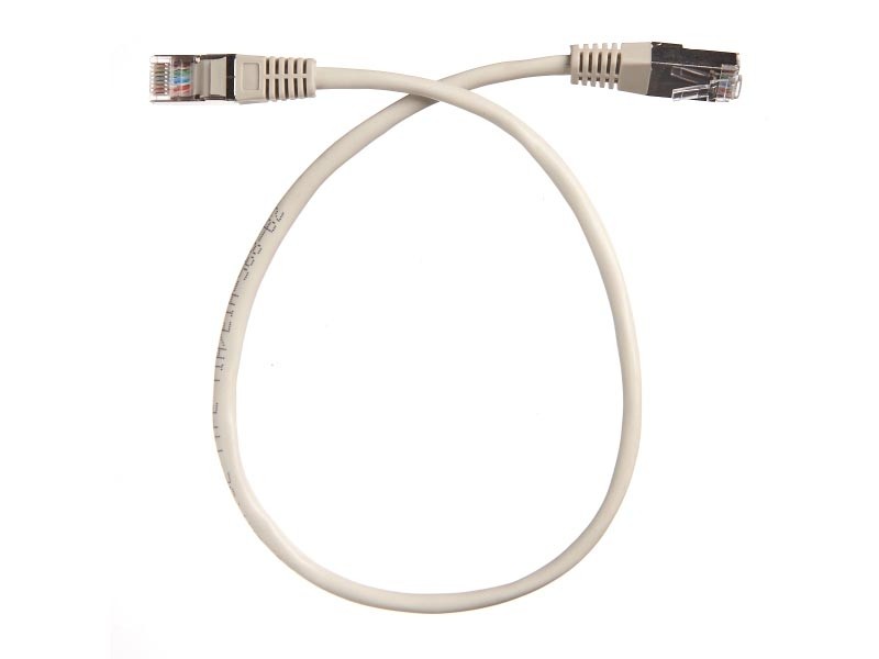 Патч-корд Technolink FTP4 cat 5e, 0.5м, ВС, серый, литой коннектор РАСПРОДАЖА