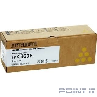 Ricoh 408191 Принт-картридж SP C360E желтый SPC360/361 (1500 страниц)(408191)