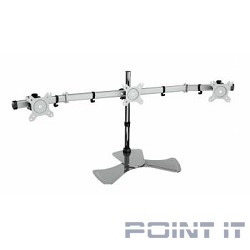 Cactus CS-VM-MP330S-AL серебристый Кронштейн для 3-х мониторов 15"-24" макс.8кг настольный наклон