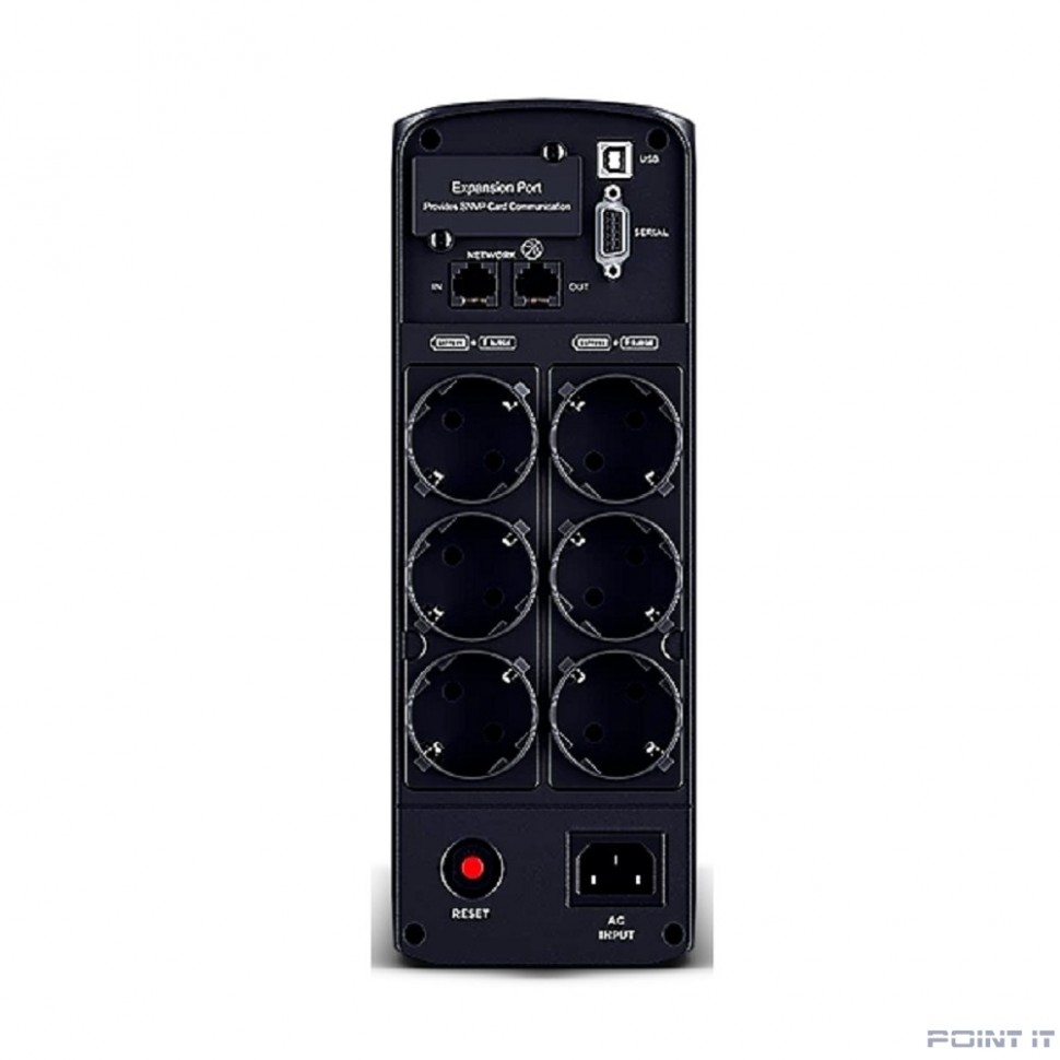 CyberPower CP1350EPFCLCD ИБП {Line-Interactive, Tower, 1350VA/810W USB/RS-232/RJ11/45/USB/SNMPslot charger A/С (6 EURO), с чистым синусом при работе от АКБ}