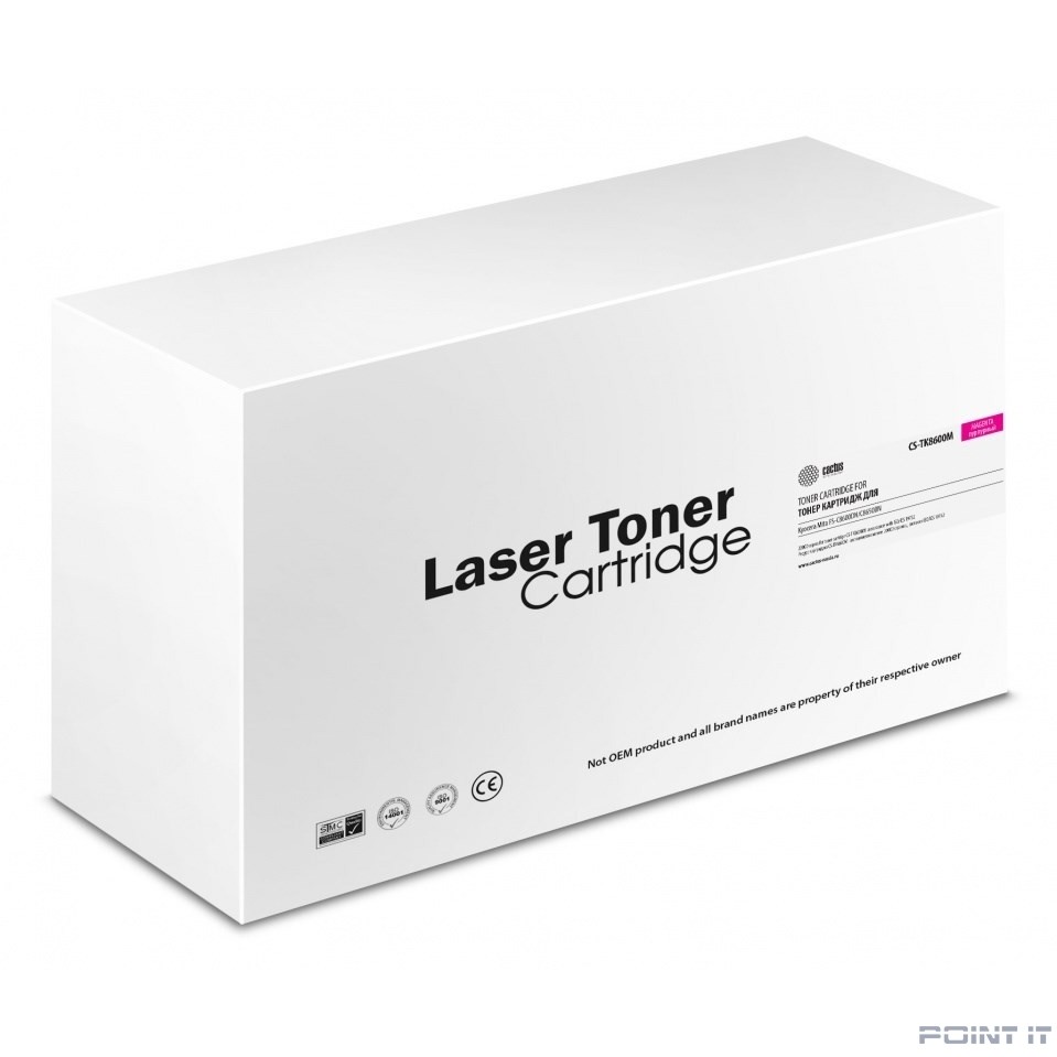 Картридж лазерный Cactus CS-TK8600M пурпурный (20000стр.) для Kyocera Mita FS-C8600DN/C8650DN