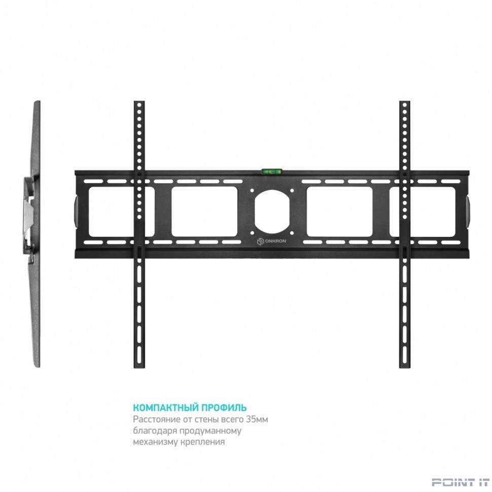 ONKRON UF4 чёрный {40"-80" Максимальная нагрузка: 75 кг VESA: 75x75, 100x100, 100x200, 200x100, 200x200, 200x300, 200x400, 300x100, 300x200, 300x300, 300x400, 400x200}