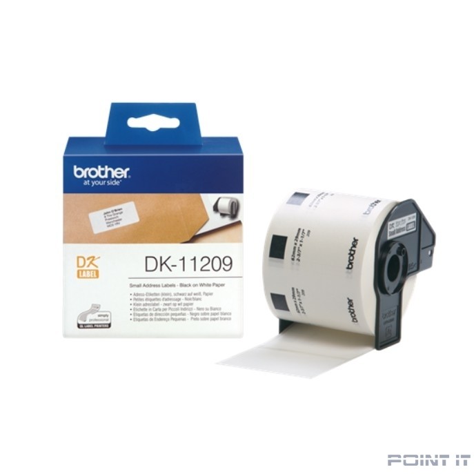 Brother DK11209 Наклейки адресные (29 x 62 мм), 800 штук в рулоне