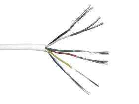 Кабель сигнальный, неэкранированный 6*0.22мм2 (7*0.2мм) 100м, луженый омедненный алюминий, пластиковая катушка, белый NETKO Optima