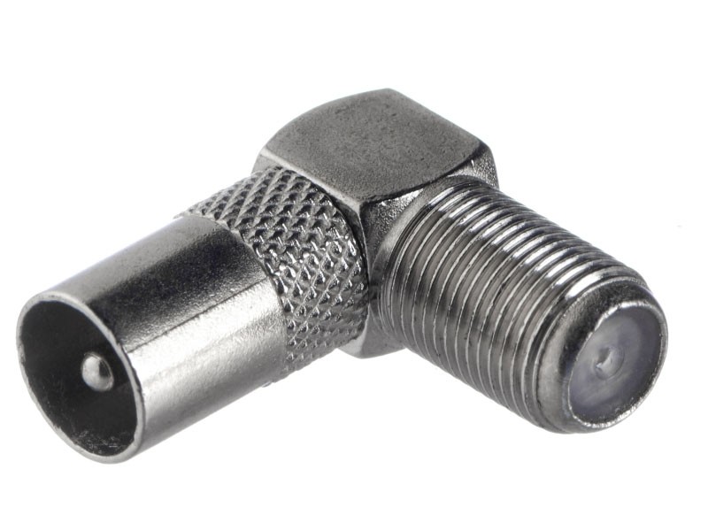 Переходник гн F - шт TV угловой (цинк), NETKO Optima