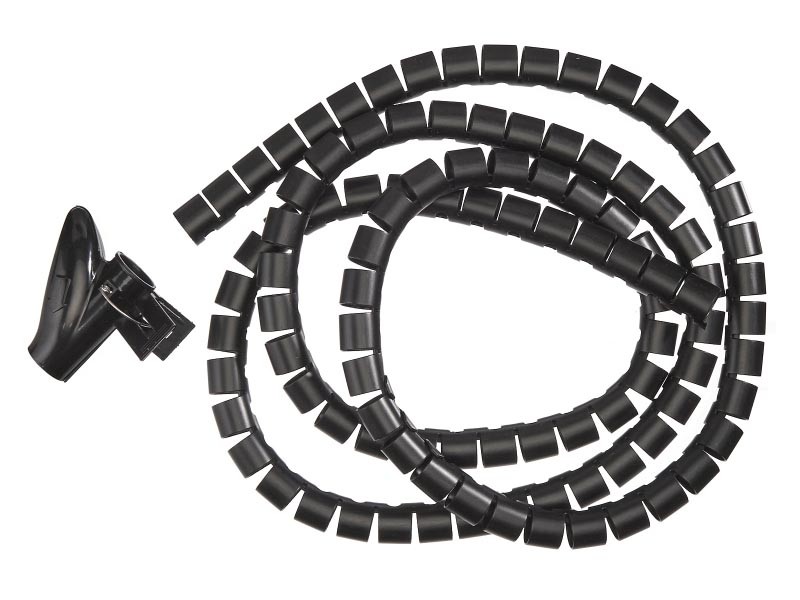 Органайзер для проводов с инструментом для укладки, ID-20mm, 2м, пластик, черный NETKO Optima