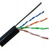 Кабель U/UTP4 cat.5e NETKO / 4 пары 24 AWG BC / одножильный / не экранированный / для наружных работ с проволочным тросом / 305м, FLUKE TEST